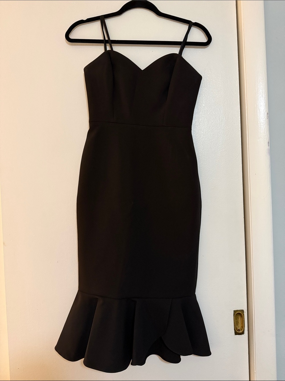 BCBGMAXAZRIA Black Crepe Strapless Cocktail Evening Dress 0